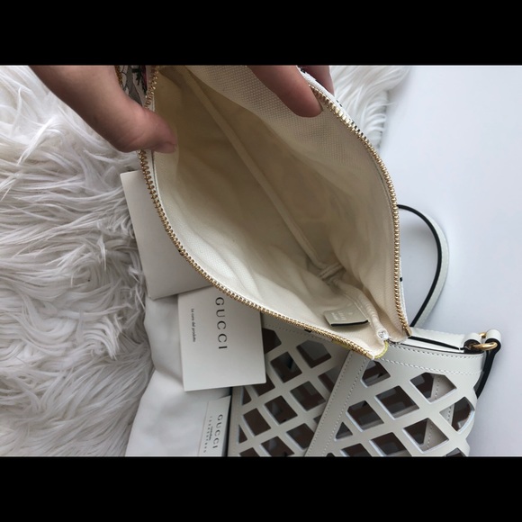 Authentic Gucci meduim Flora leather cutout bag - Picture 8 of 10